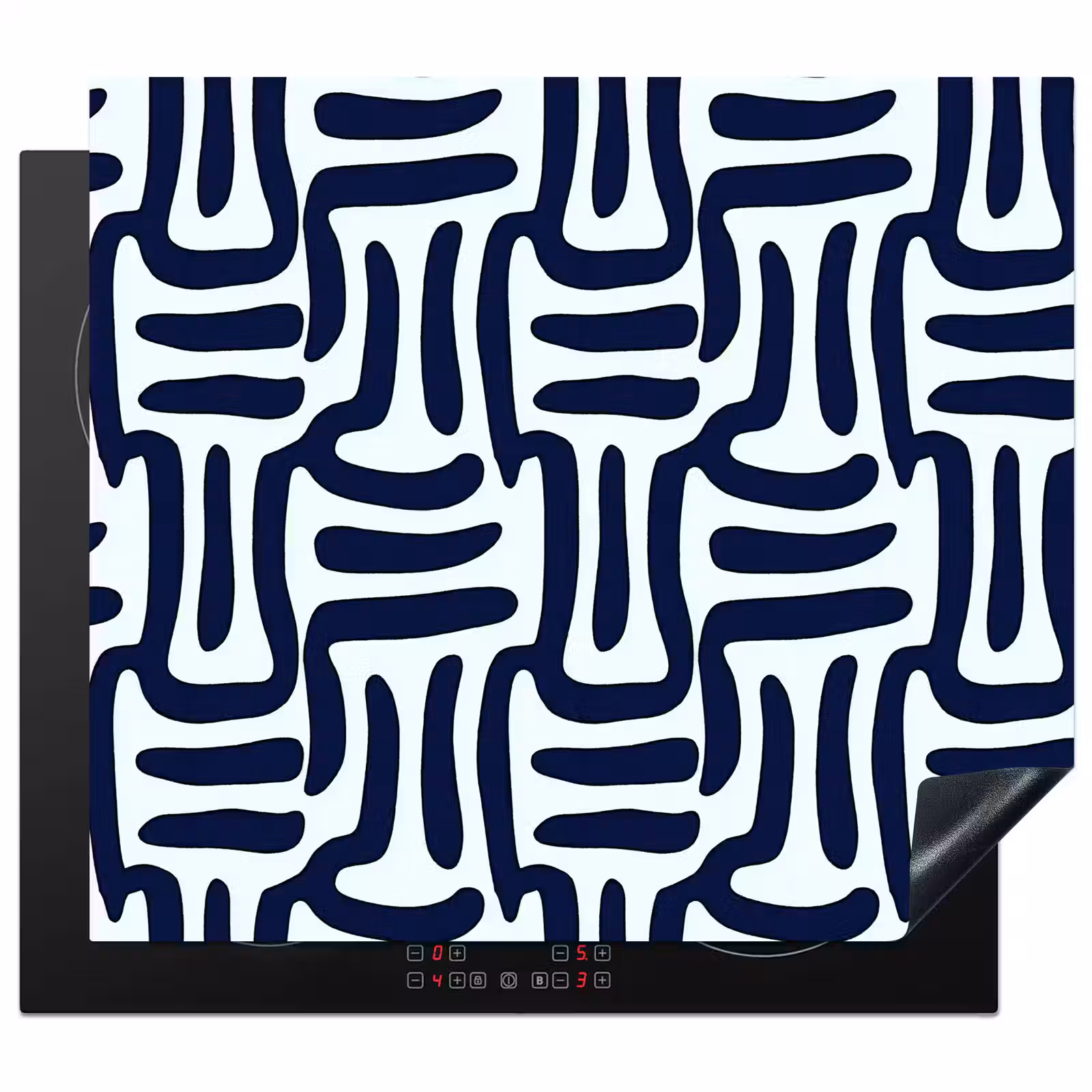 Inductie beschermer - Abstract - Modern - Blauw — 1