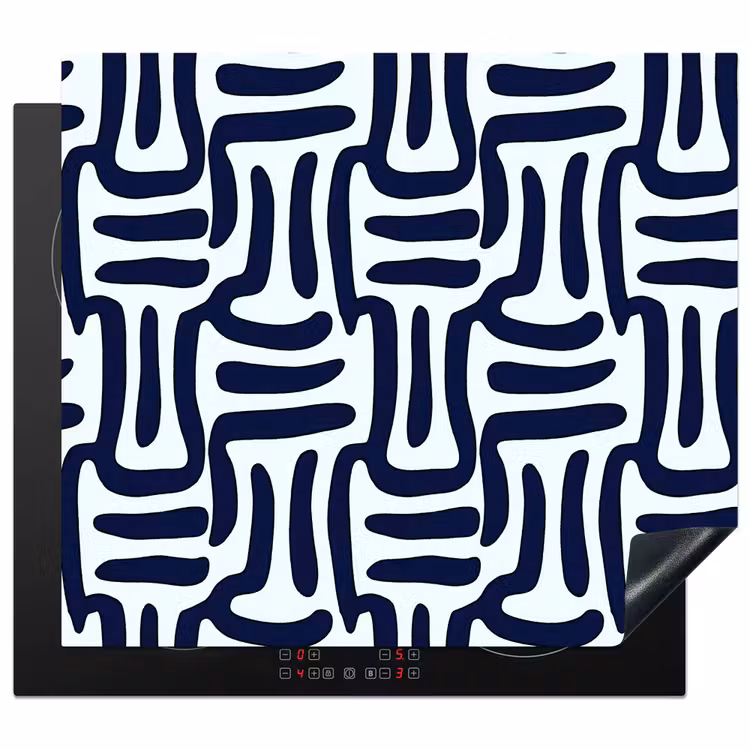 Inductie beschermer - Abstract - Modern - Blauw — 1
