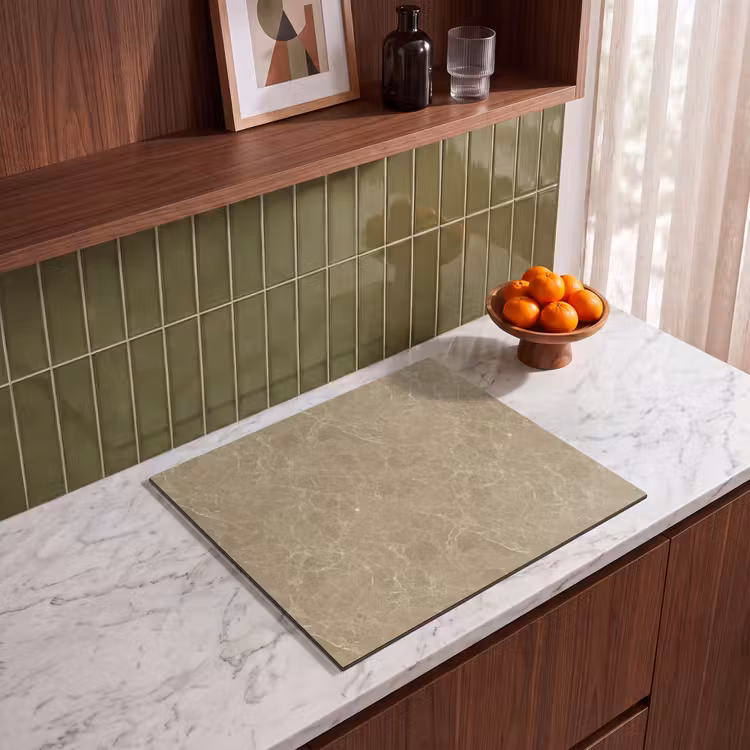 Inductie beschermer - Beige - Marmer - Witte aders — 4