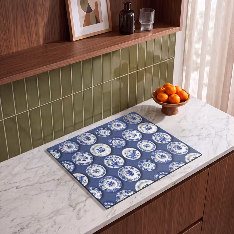 Inductie beschermer - Borden - Floraal - Blauw — 4