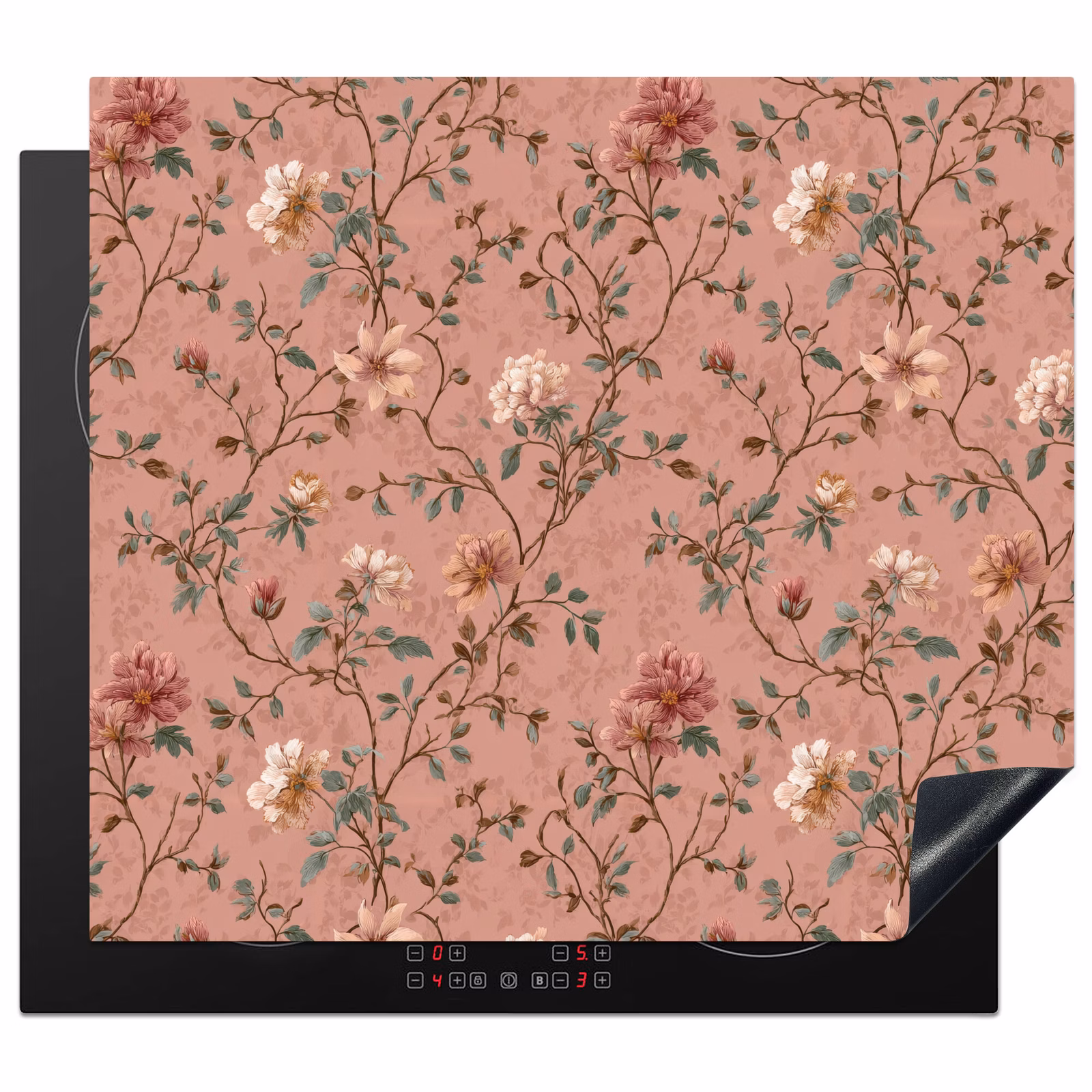 Inductie beschermer - Botanisch - Bloemen - Roze — 1