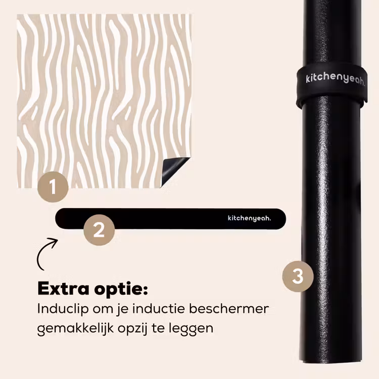 Inductie beschermer - Abstract - Zebra - Beige — 8