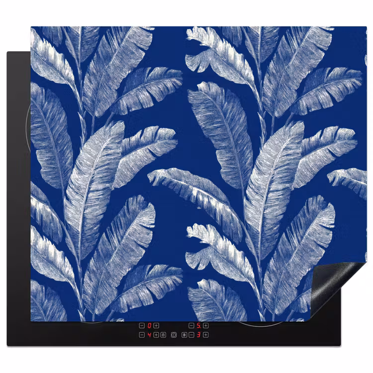 Inductie beschermer - Blad - Palm - Blauw — 1