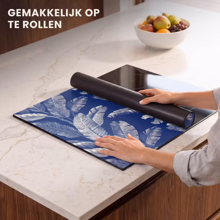 Inductie beschermer - Blad - Palm - Blauw — 7