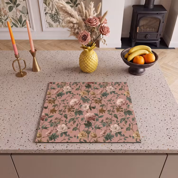 Inductie beschermer - Bloemen - Klassiek - Roze — 3