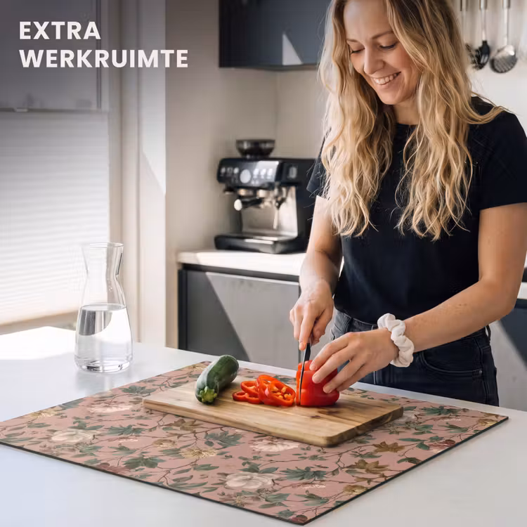 Inductie beschermer - Bloemen - Klassiek - Roze — 5