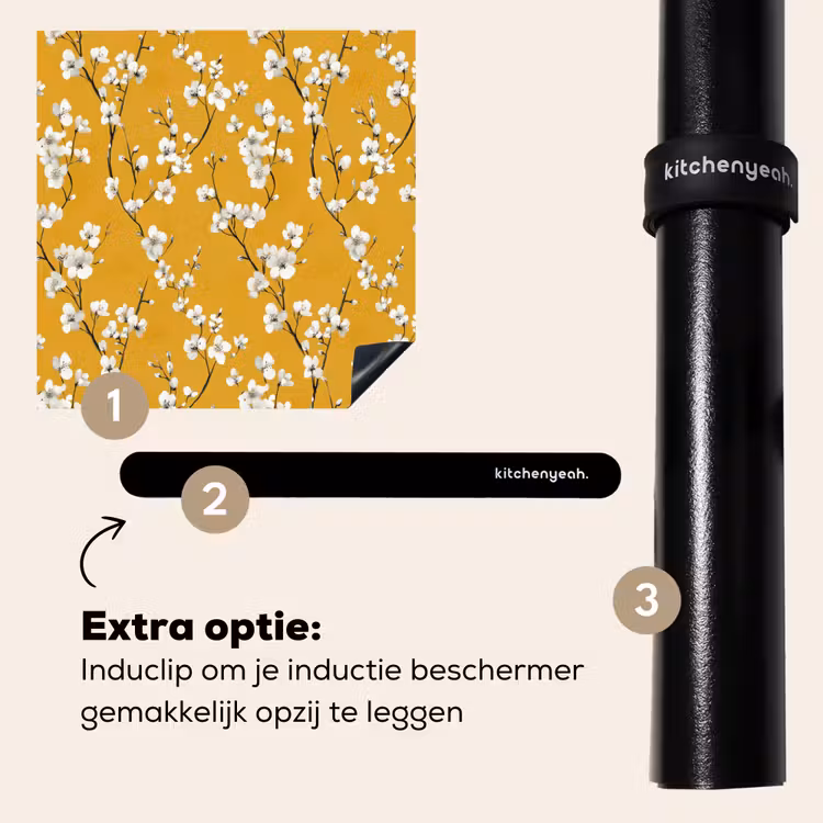 Inductie beschermer - Bloesemtak - Aquarel - Geel — 8