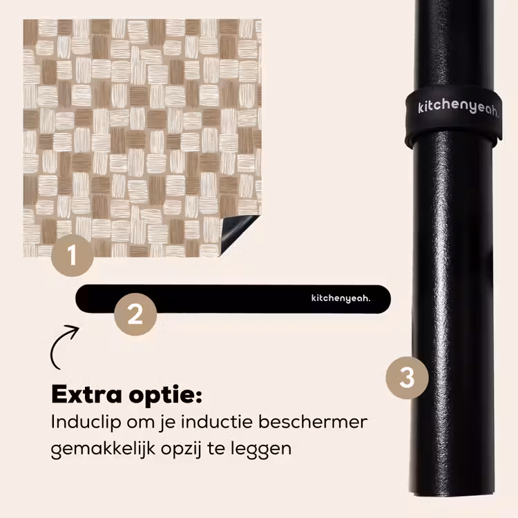 Inductie beschermer - Blok - Patroon - Bruin — 8