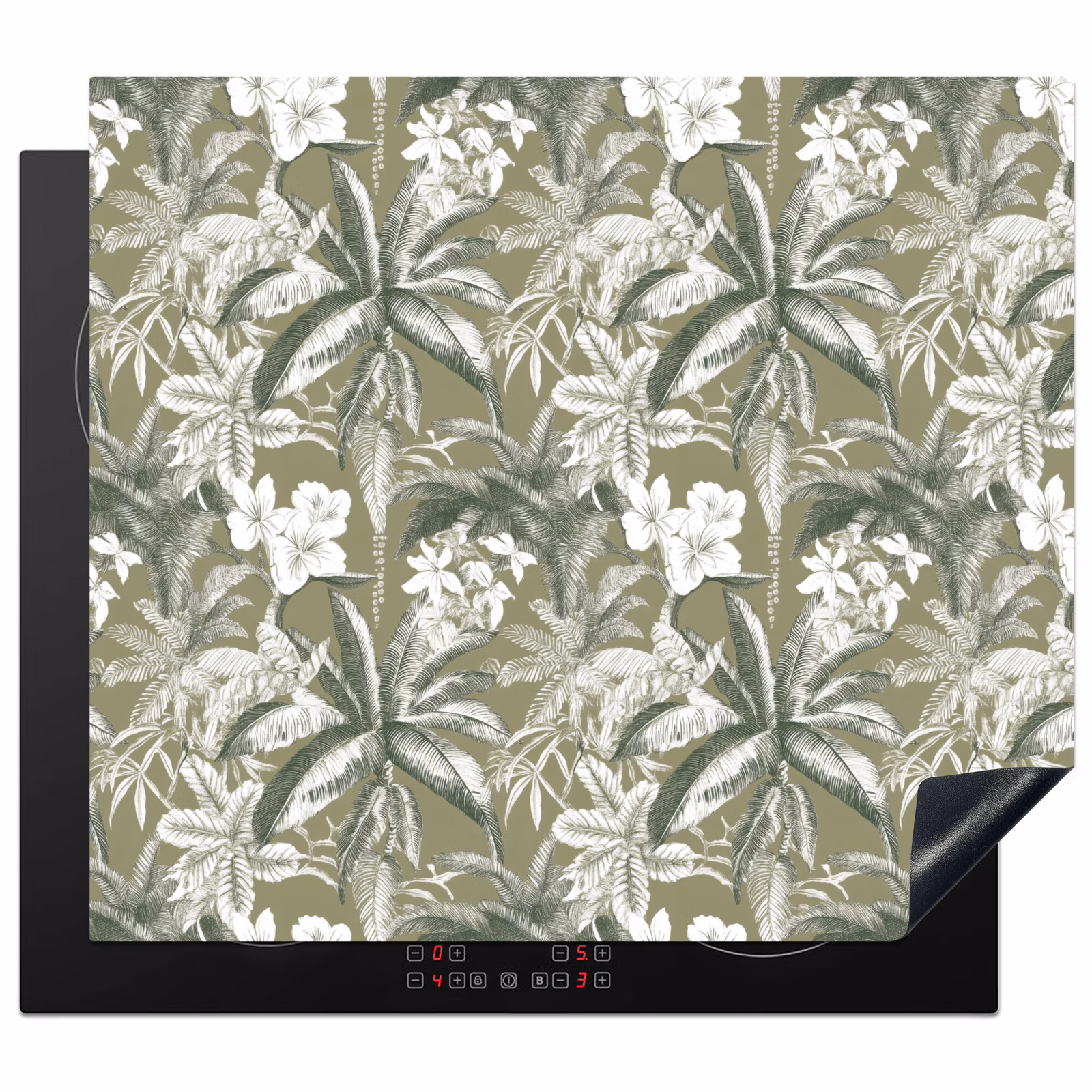 Inductie beschermer - Botanisch - Bloemen - Groen — 1