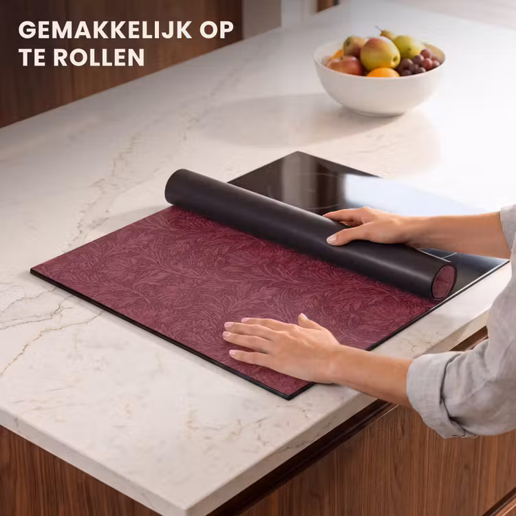 Inductie beschermer - Bladeren - Patroon - Paars — 7