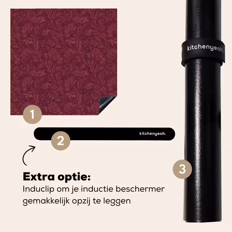Inductie beschermer - Bladeren - Patroon - Paars — 8