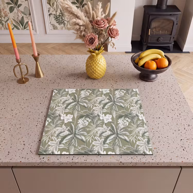 Inductie beschermer - Botanisch - Bloemen - Groen — 3