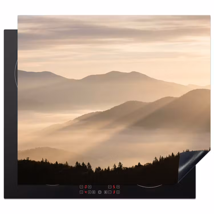 Inductie beschermer - Bergen - Mist - Zonnestralen — 1