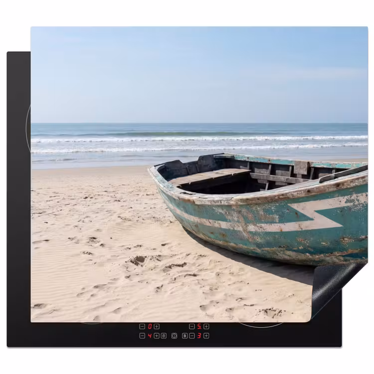 Inductie beschermer - Boot - Zandstrand - Zee — 1