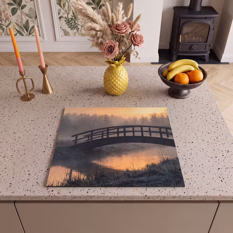 Inductie beschermer - Brug - Mist - Bomen - Water — 3
