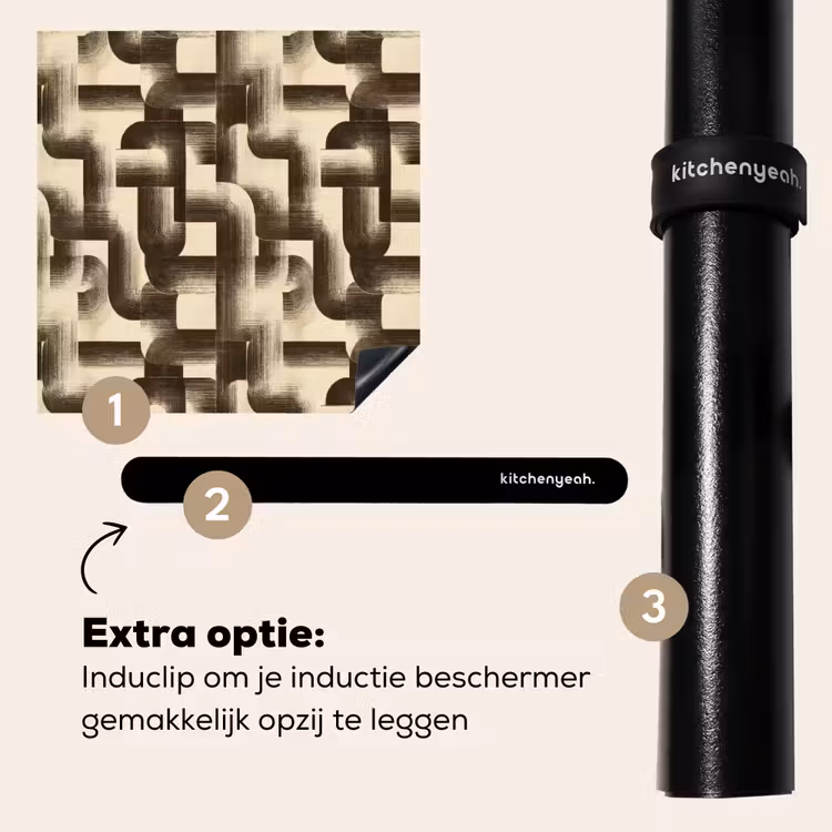 Inductie beschermer - Abstract - Retro - Zwart — 8