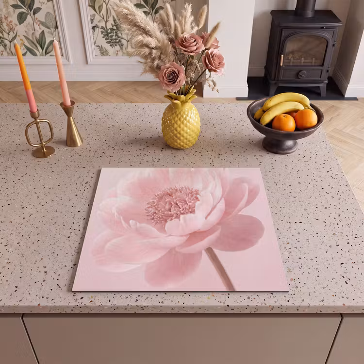Inductie beschermer - Bloem - Pioenroos - Roze — 3