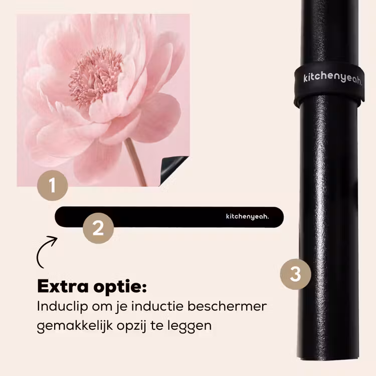Inductie beschermer - Bloem - Pioenroos - Roze — 8
