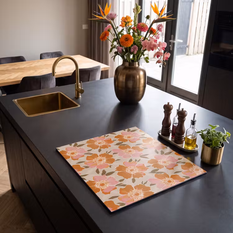 Inductie beschermer - Bloemen - Motief - Retro — 2