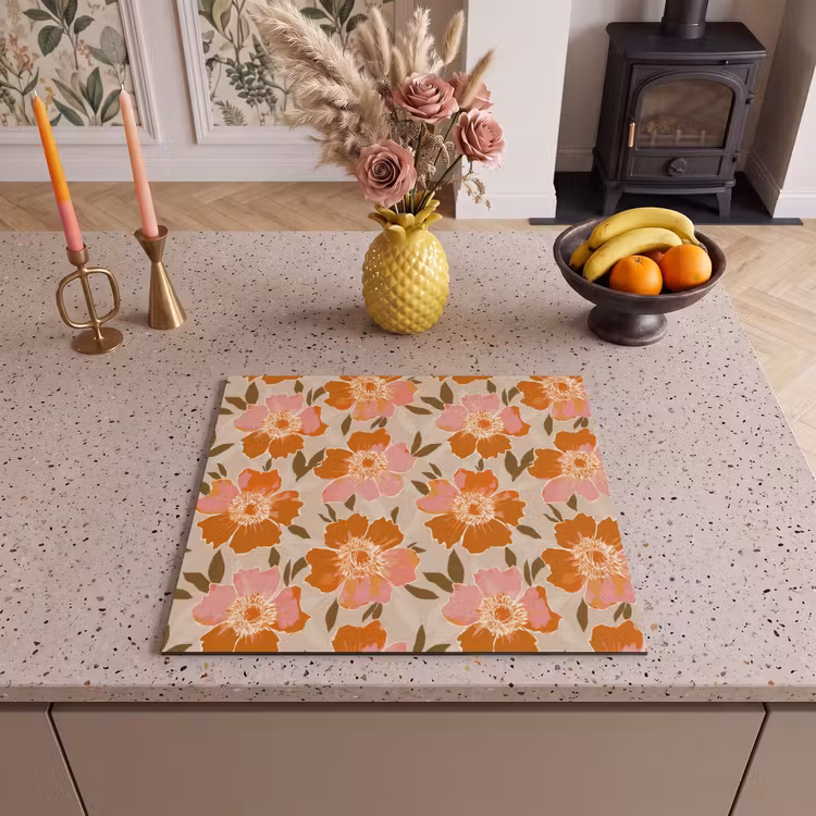 Inductie beschermer - Bloemen - Motief - Retro — 3