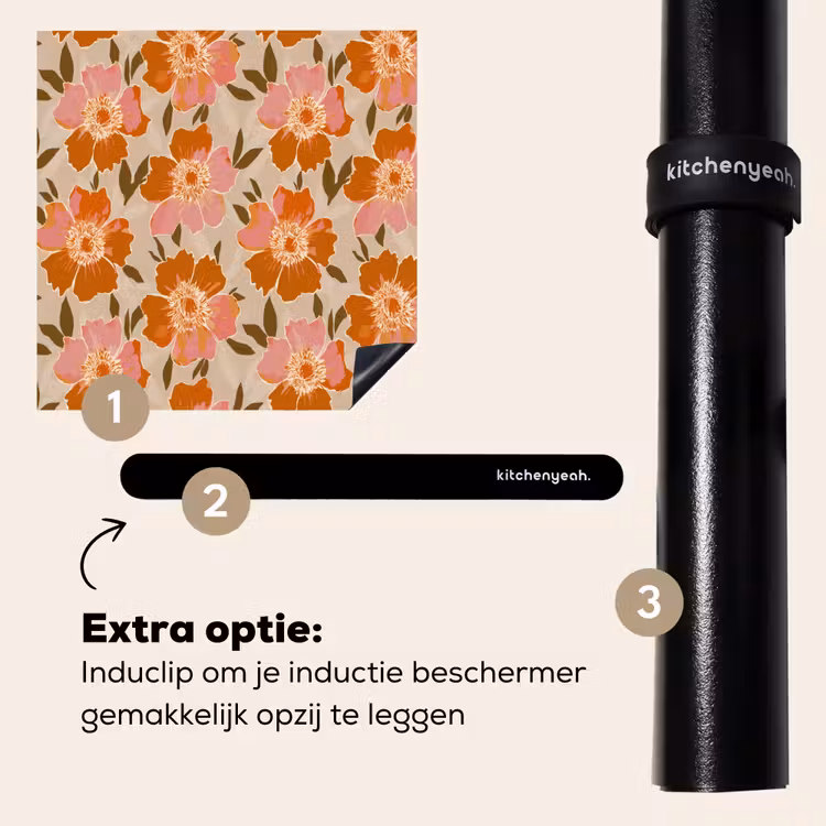 Inductie beschermer - Bloemen - Motief - Retro — 8