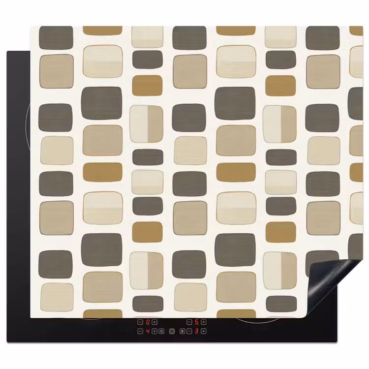Inductie beschermer - Blokken - Vintage - Grijs — 1