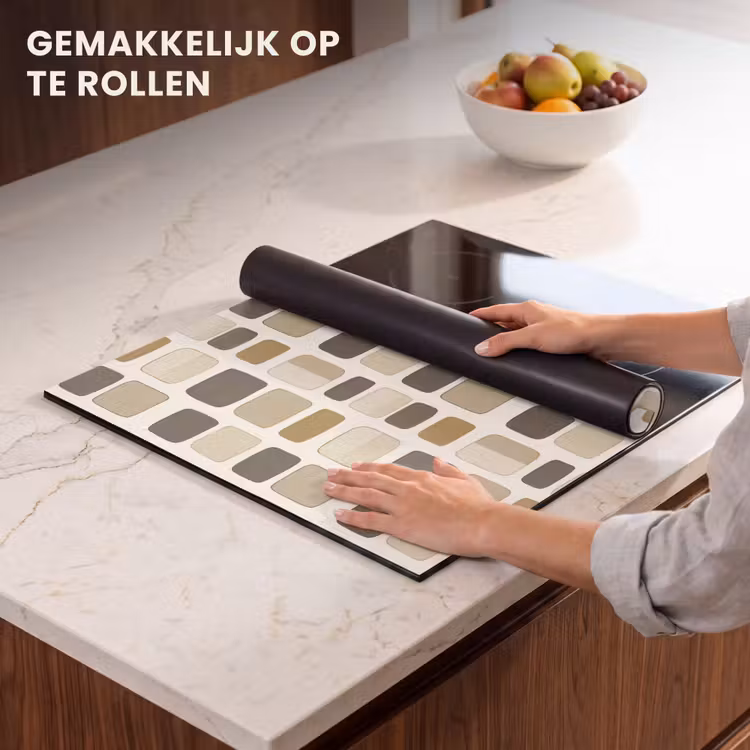 Inductie beschermer - Blokken - Vintage - Grijs — 7