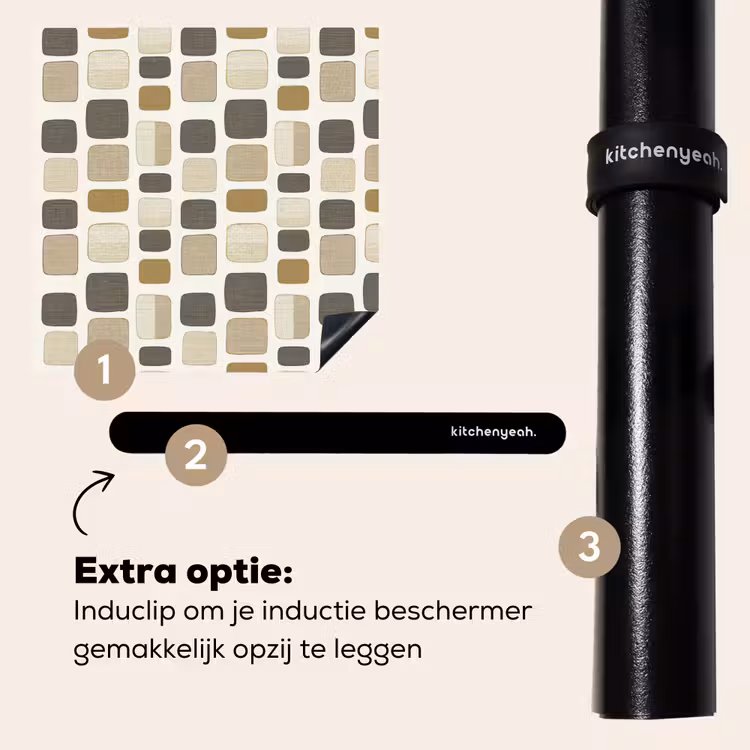 Inductie beschermer - Blokken - Vintage - Grijs — 8