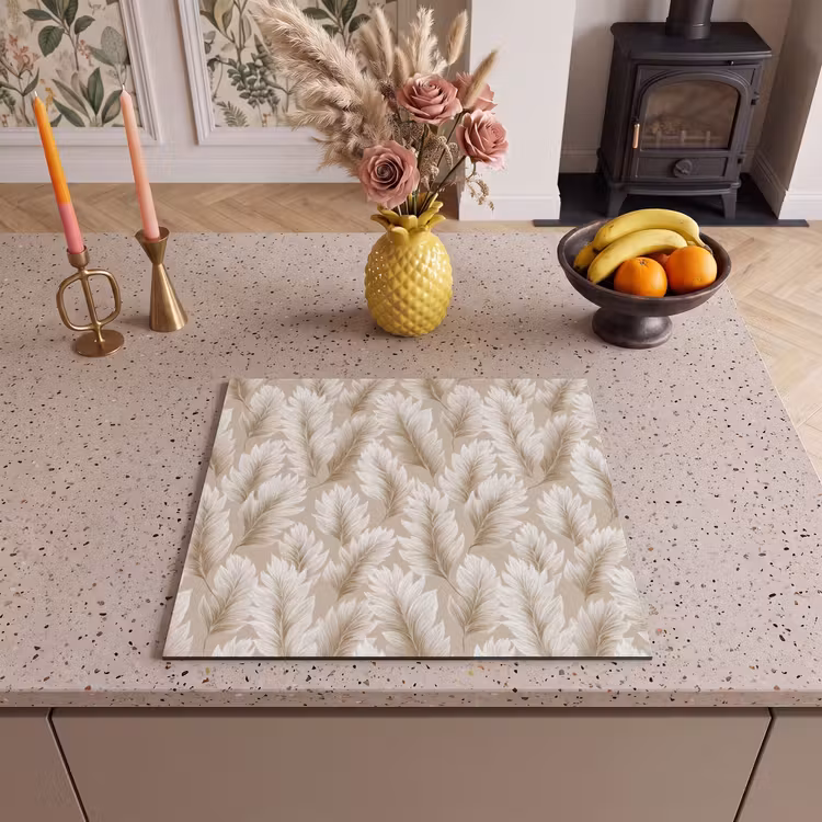 Inductie beschermer - Botanisch - Patroon - Beige — 3