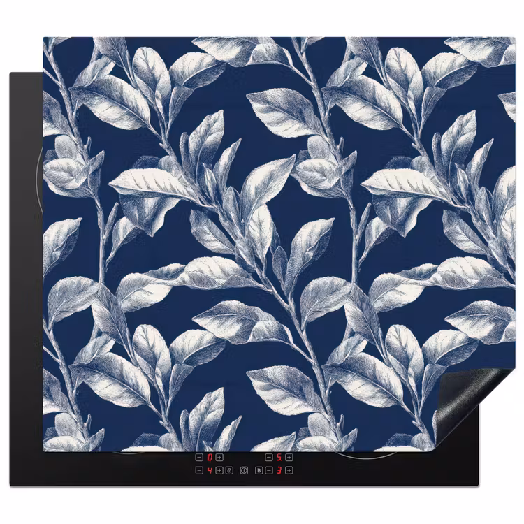 Inductie beschermer - Botanisch - Patroon - Blauw — 1