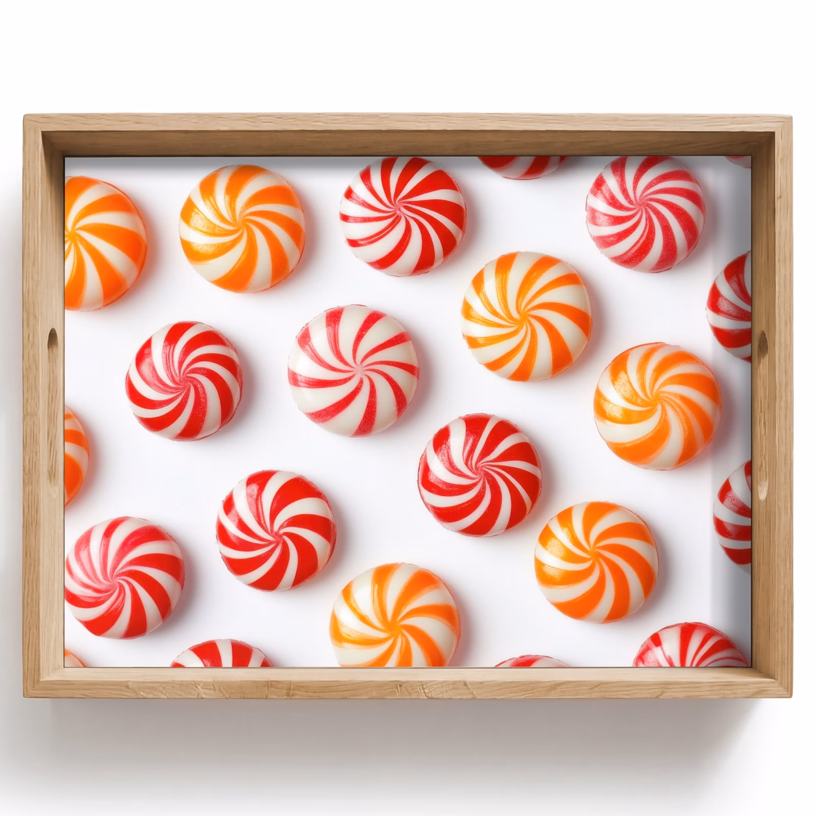 Dienblad - Snoep - Patroon - Rood - Oranje — 1