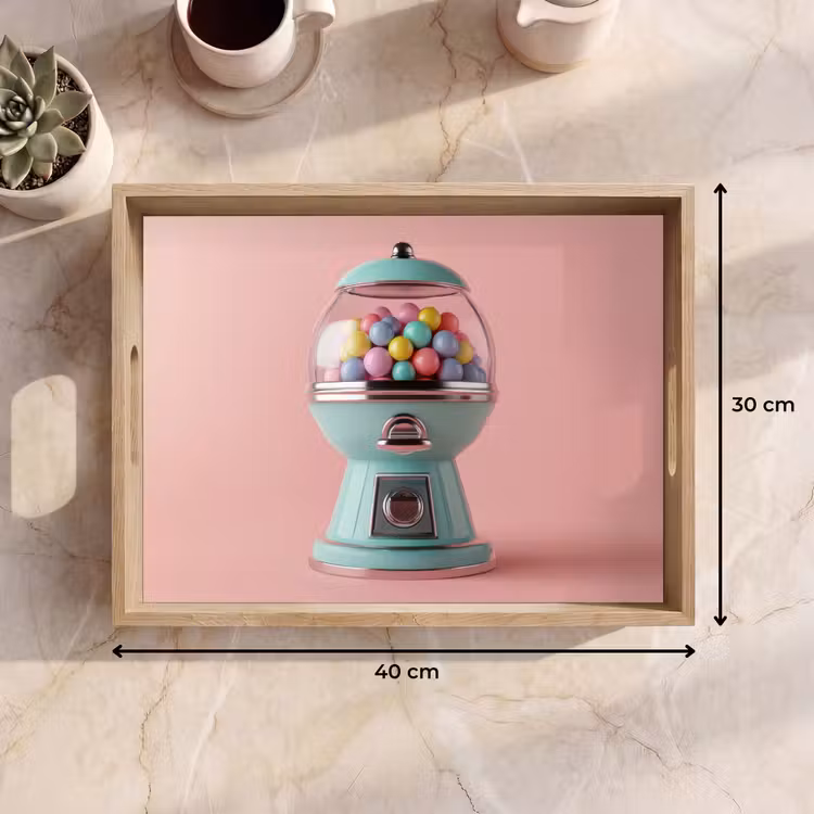 Dienblad - Kauwgom - Retro - Snoep - Roze — 7