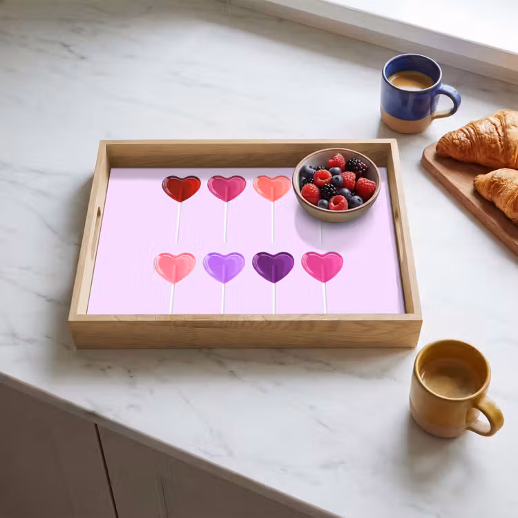 Dienblad - Lolly - Hart - Roze - Snoep — 3