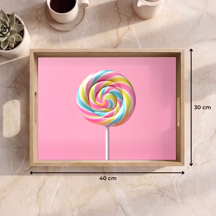 Dienblad - Lolly - Roze - Snoep - Zoet — 7