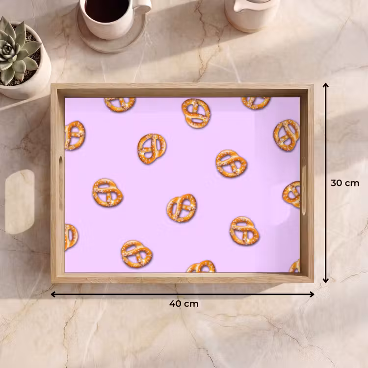Dienblad - Pretzels - Eten - Paars — 7