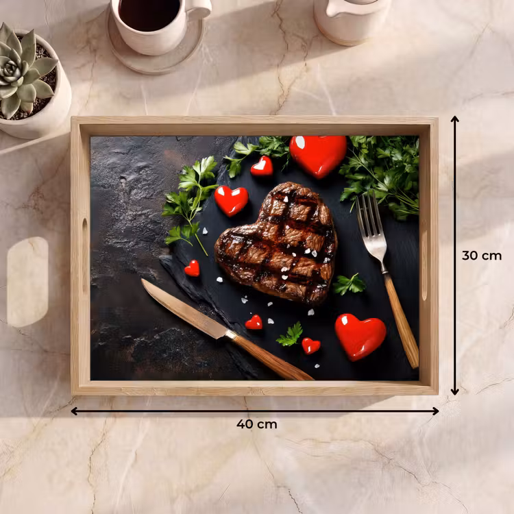 Dienblad - Steak - Hart - Bestek — 7