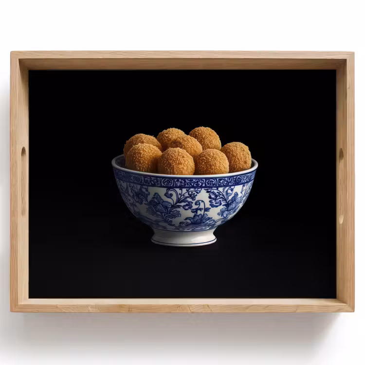 Dienblad - Delfts blauw - Bitterballen - Holland - Schaal — 1