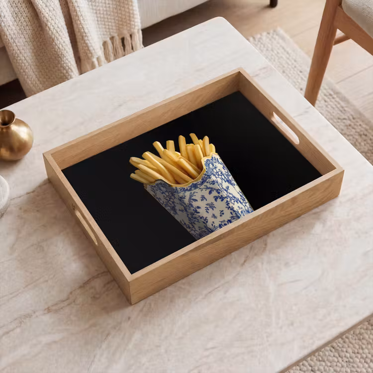 Dienblad - Friet - Porselein - Delfts blauw - Eten — 2