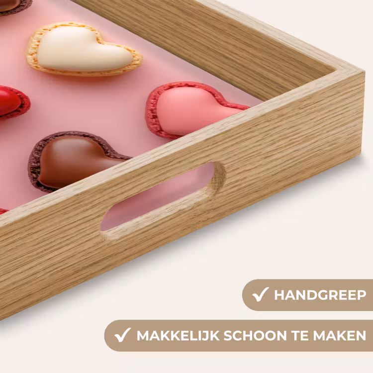Dienblad - Macarons - Hartjes - Kleurrijk - Roze — 8