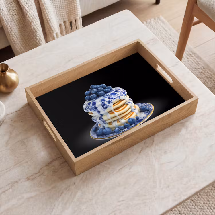 Dienblad - Pannenkoeken - Blauwe Bessen - Bord — 2