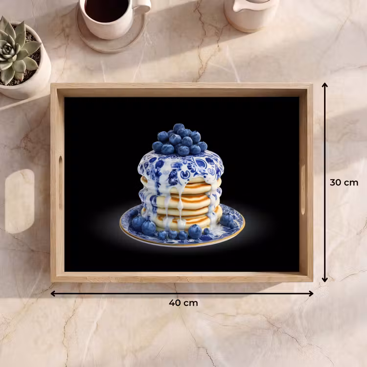 Dienblad - Pannenkoeken - Blauwe Bessen - Bord — 7
