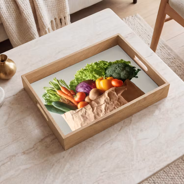 Dienblad - Papieren - Boodschappen - Groente - Kleurrijk — 2