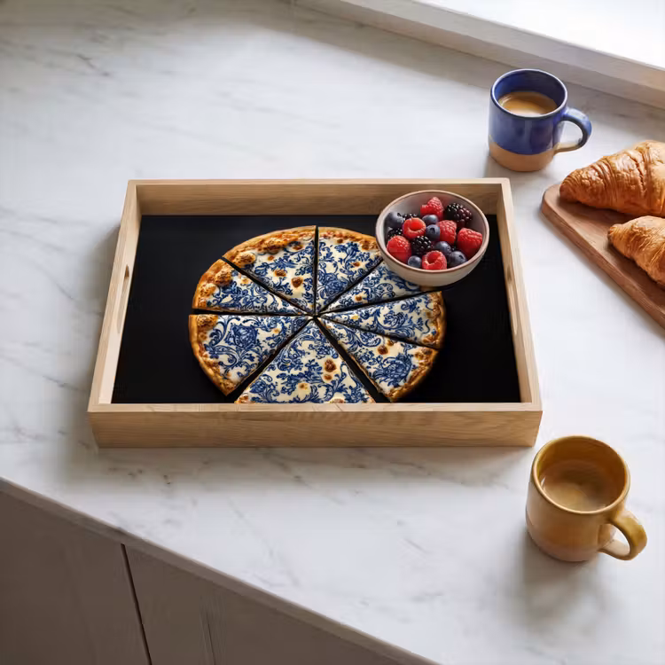 Dienblad - Pizza - Eten - Delftsblauw — 3