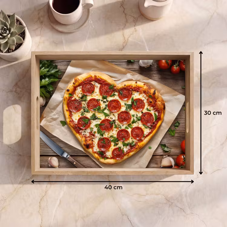 Dienblad - Pizza - Hart - Pepperoni - Tomaat — 7