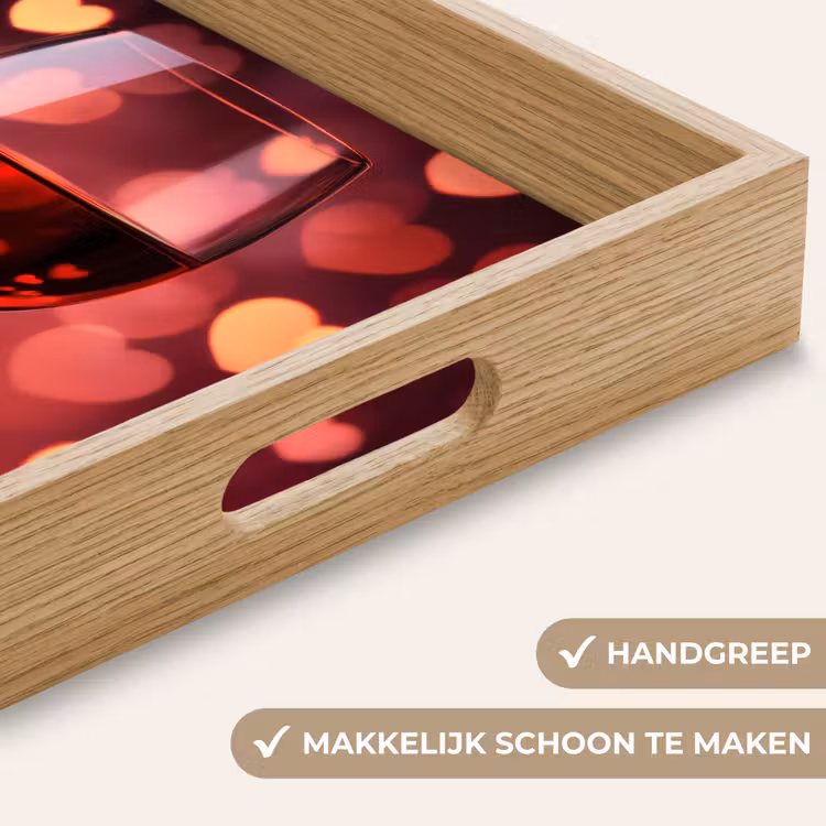 Dienblad - Rood - Wijn - Hartjes — 8