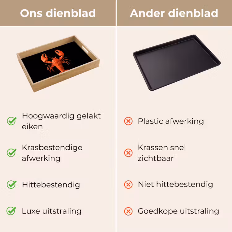 Dienblad - Kreeft - Papier - Origami papier - Rood — 9