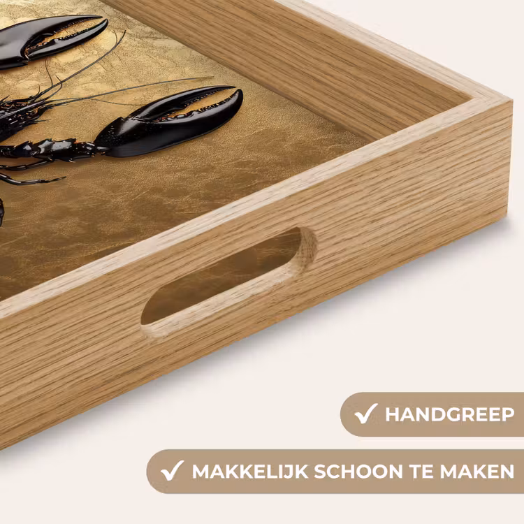 Dienblad - Kreeft - Zwart - Goud - Luxe — 8