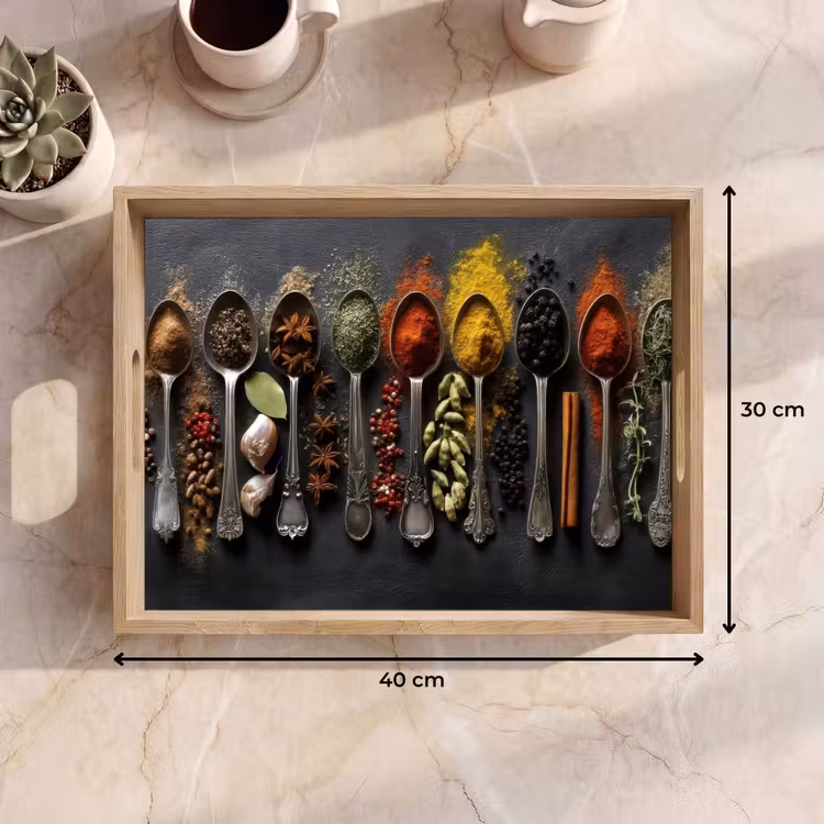 Dienblad - Lepels - Specerijen - Kaneel - Chili — 7
