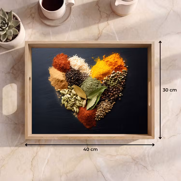 Dienblad - Specerijen - Mix - Hartvorm - Zwart — 7