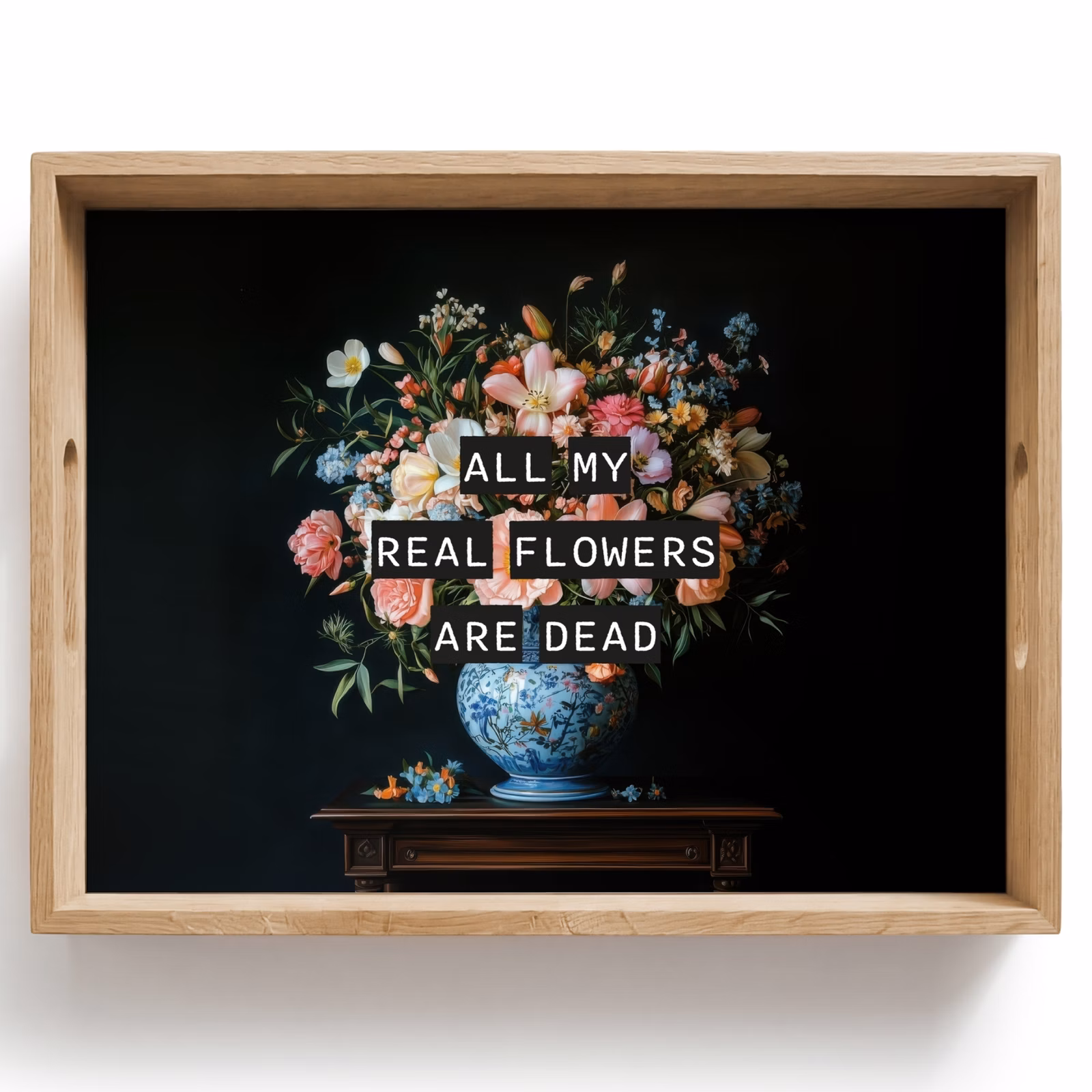 Dienblad - Bloemen - Art - Pastel - Quotes — 1